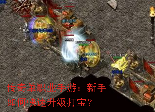 传奇单职业手游:新手如何快速升级打宝? 传奇单职业手游:新手如何快速升级打宝?