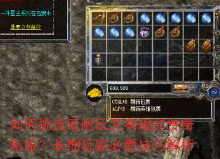 如何挑选既耐玩又有趣的传奇私服?长期玩家必看技巧解析 如何挑选既耐玩又有趣的传奇私服?长期玩家必看技巧解析