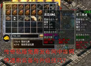 传奇私服免费发布网中如何快速刷装备与升级技巧? 传奇私服免费发布网中如何快速刷装备与升级技巧?
