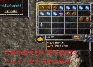 传奇私服开局如何快速推到王夫人?新手攻略全解析 传奇私服开局如何快速推到王夫人?新手攻略全解析
