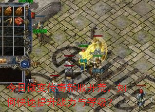 今日微变传奇新服开荒,如何快速提升战力与等级? 今日微变传奇新服开荒,如何快速提升战力与等级?