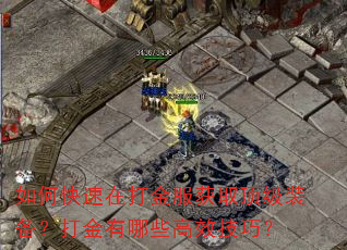 如何快速在打金服获取顶级装备?打金有哪些高效技巧? 如何快速在打金服获取顶级装备?打金有哪些高效技巧?